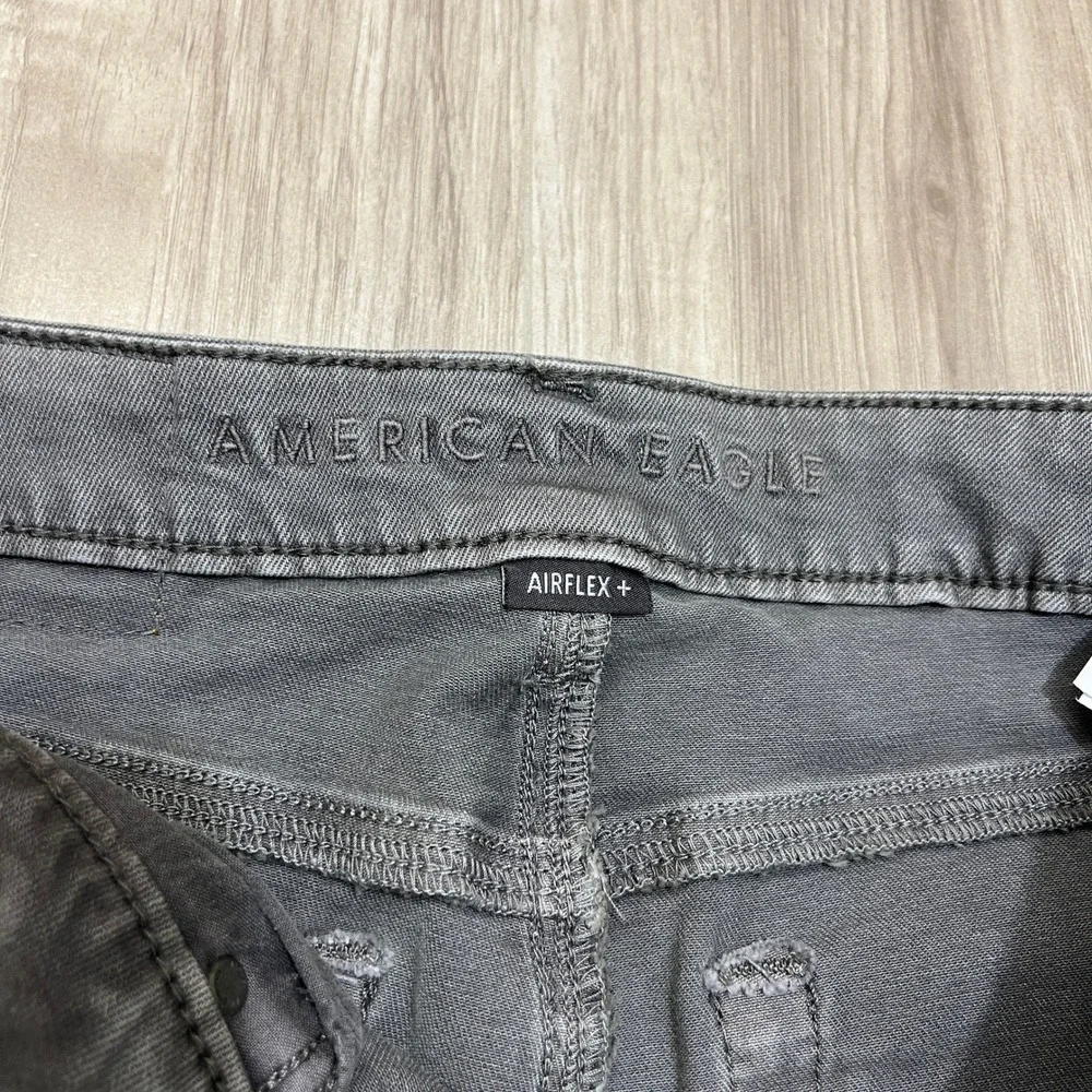 American Eagle AirFlex Skinny Jeans Men's 28x30 Gray Distressed Stretch Denim